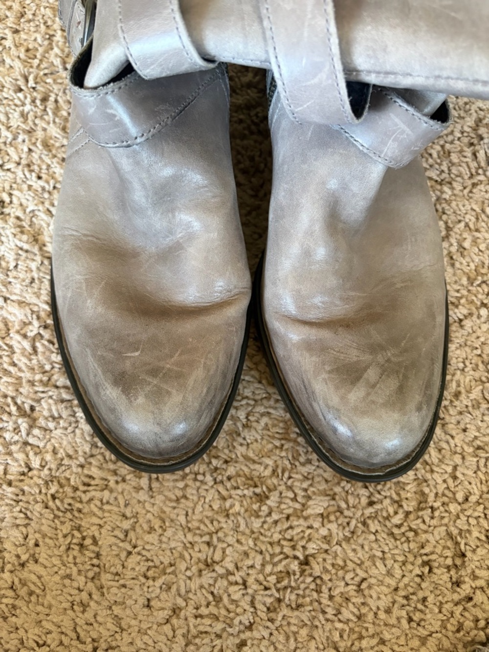 Born Gray Buckle Short-Heeled Boots - Picture 5 of 9